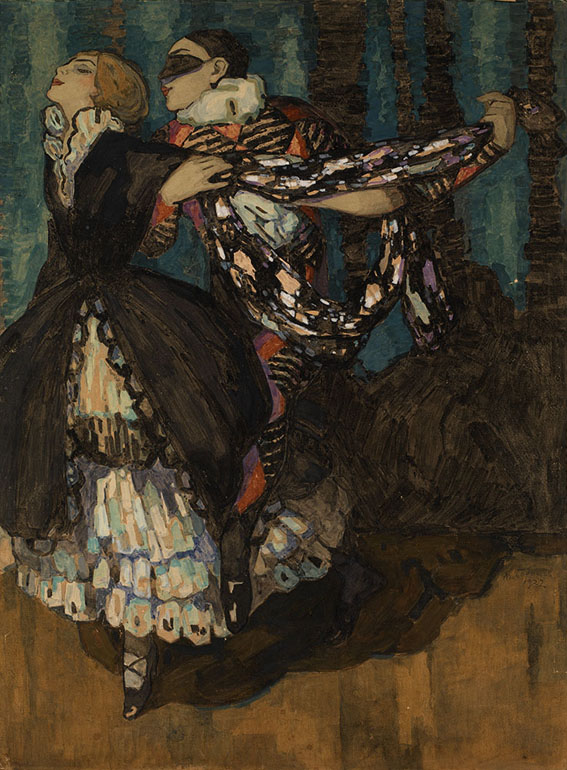 Michel and Vera Fokine in the Ballet </i>Carnaval<i> based on the music of R. Schumann