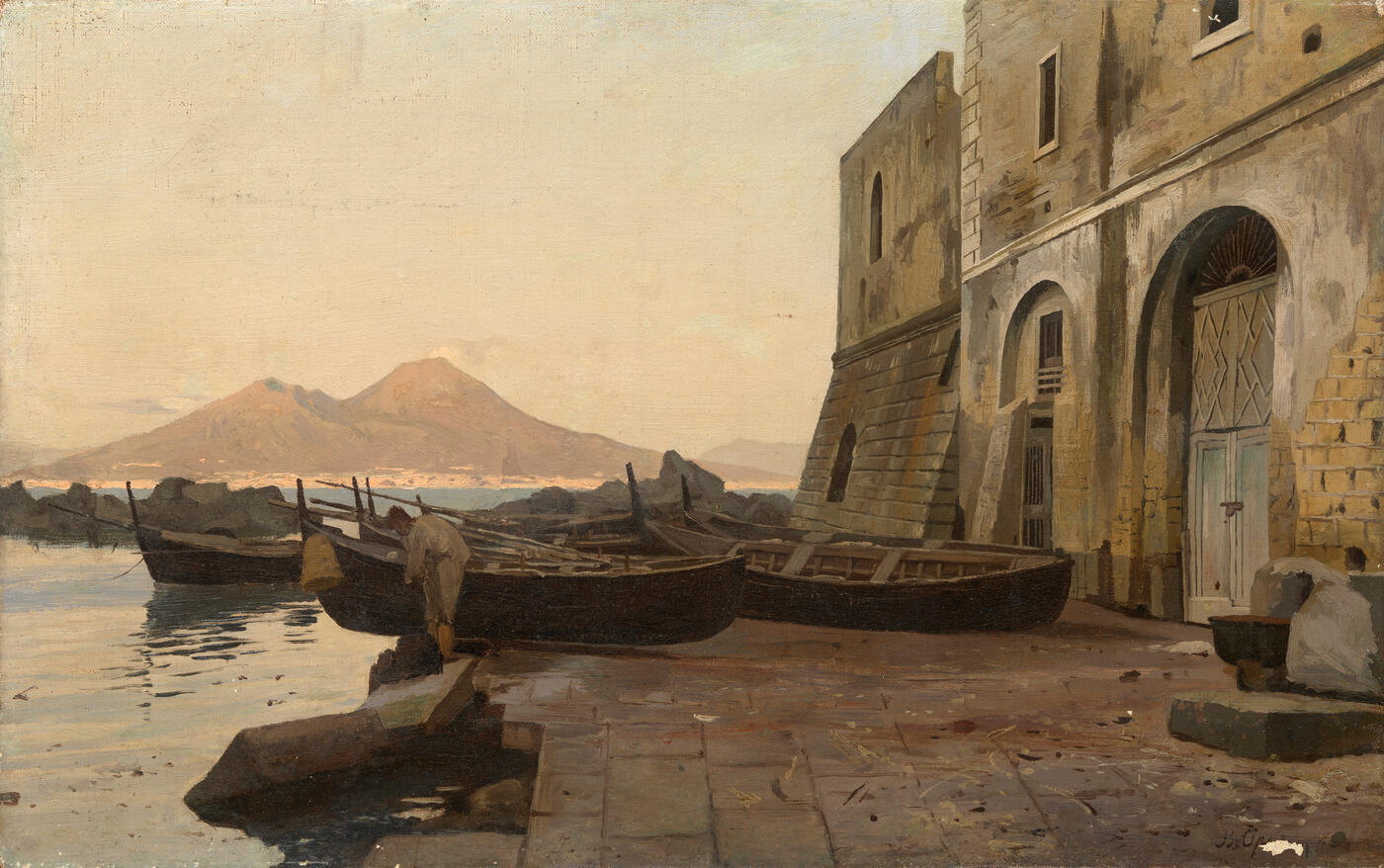 View of Mount Vesuvius from the Bay of Naples