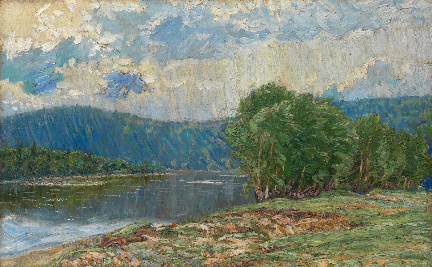 Riverscape with Mountains