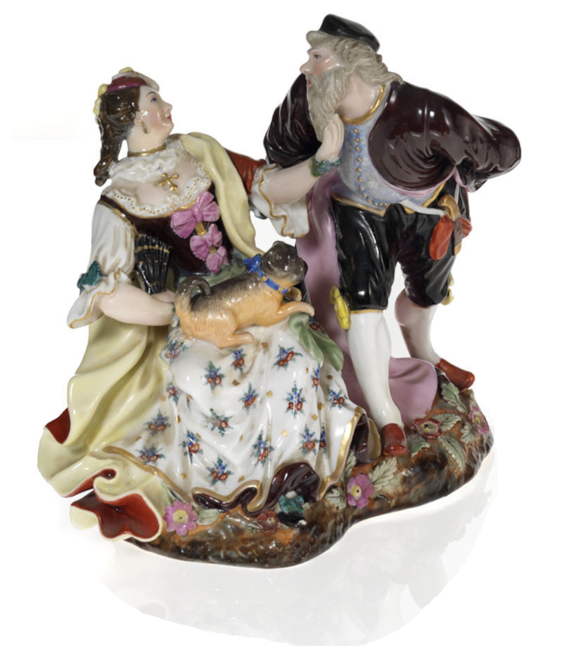 A Porcelain Composition of Colombina and Pantalone