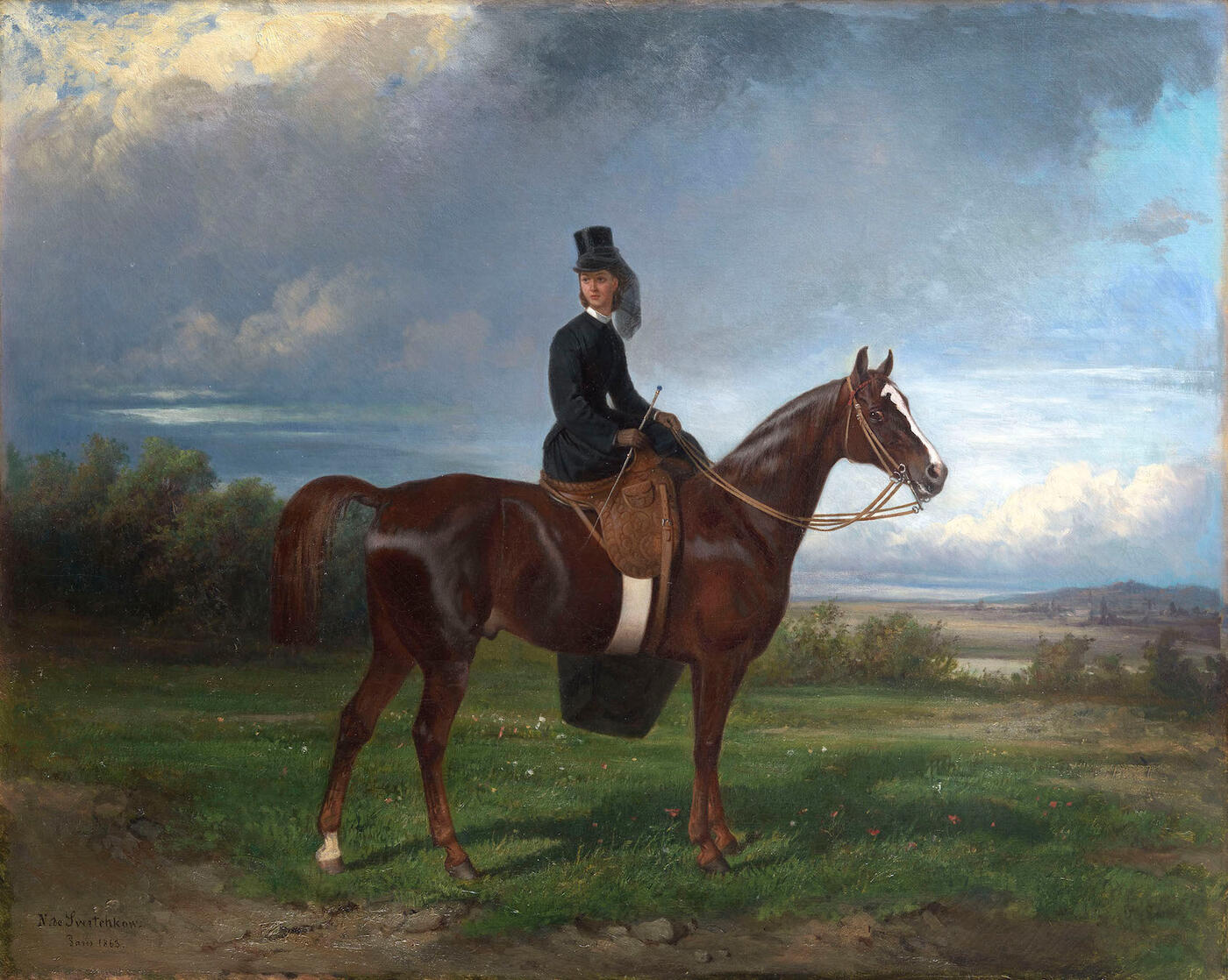 Equestrian Portrait of Seymourina Poirson