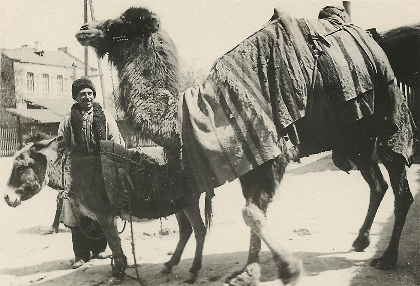 Woman in a Veil and Peasant from Quba Region Arriving to Baku