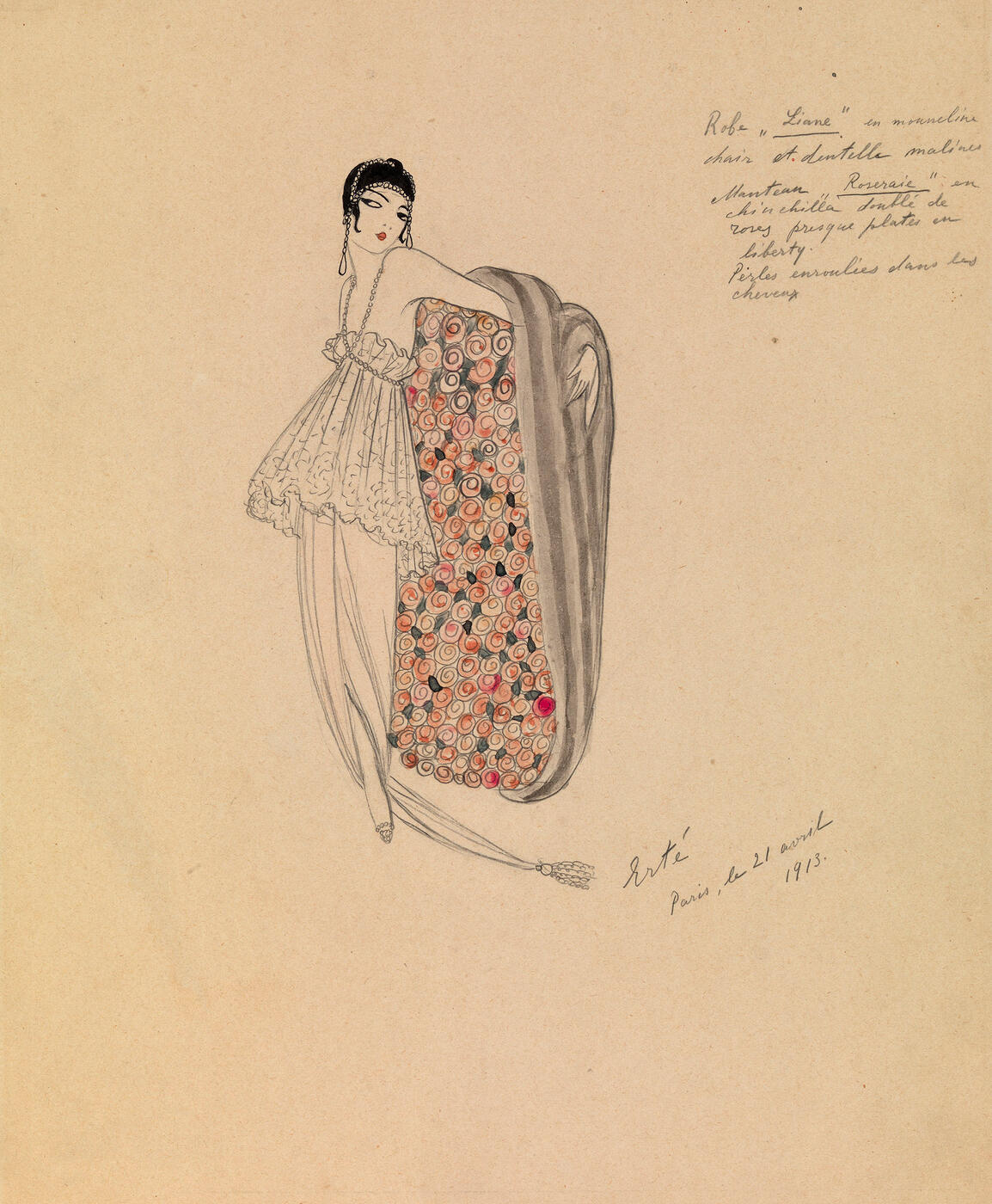 Design for a Dress “Liane” and a Coat “Roseraie”