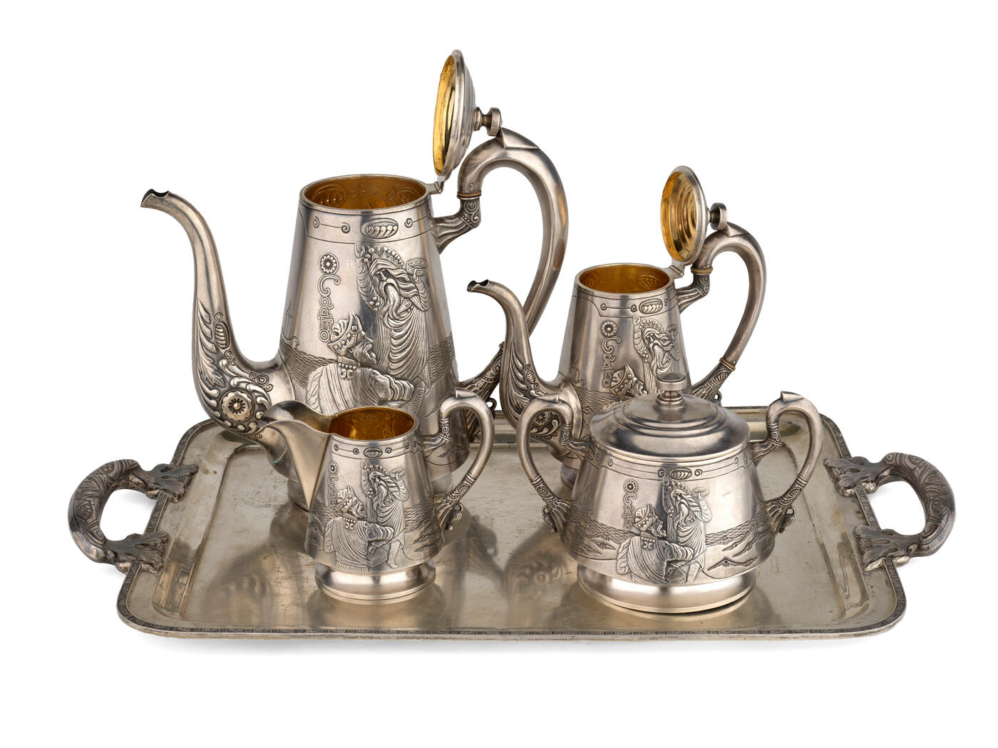 A Silver Tea and Coffee Service