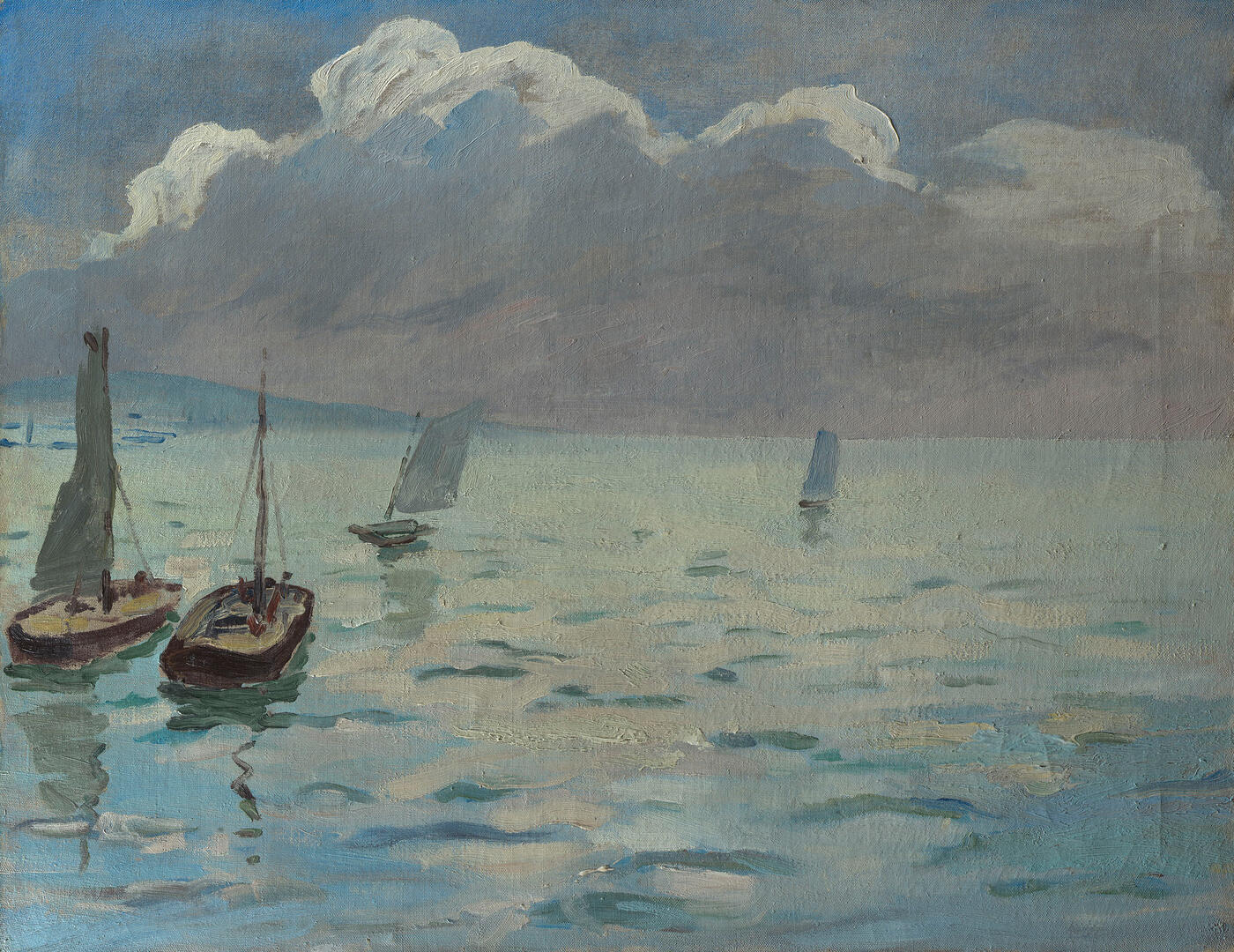 Seascape with Sailing Boats