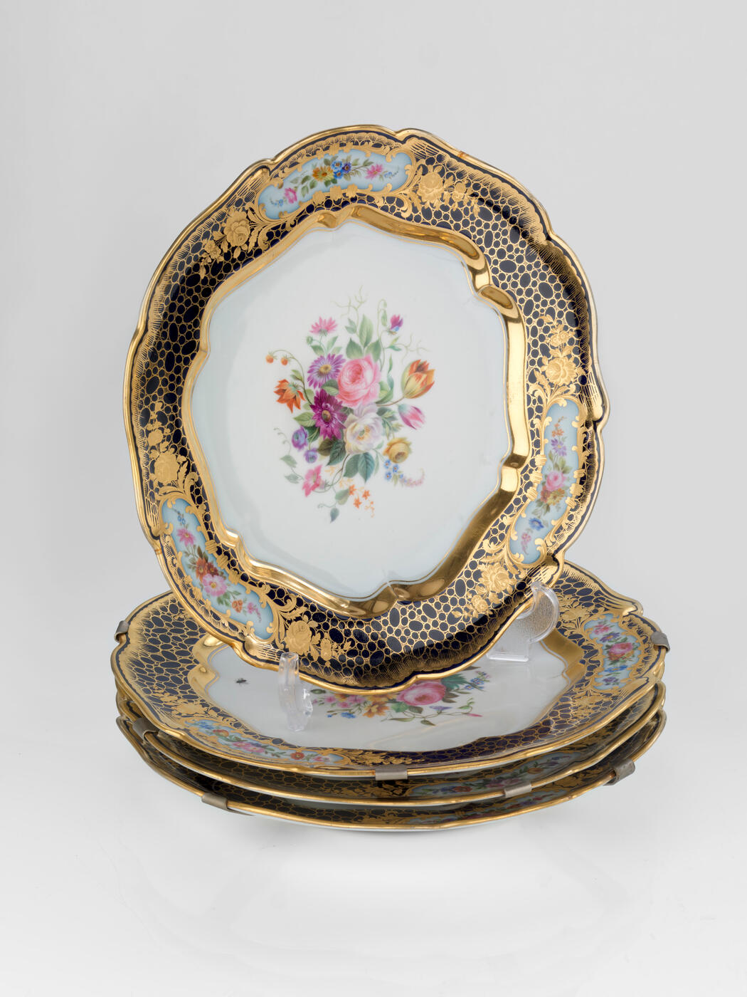 A Set of Four Dinner Plates from the Sèvres Service