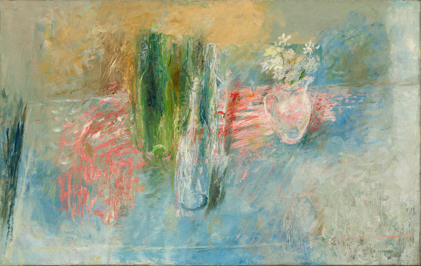 Still Life with Bottles and Flowers