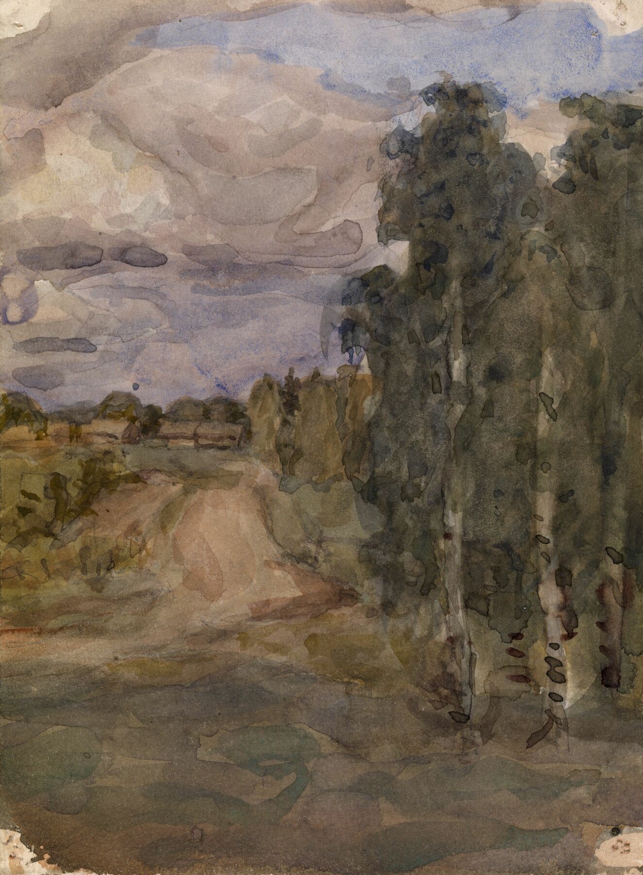 Composition with a Farmer </i>and<i> Autumn Landscape, </i>two works<i>