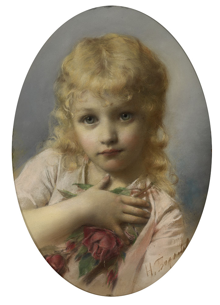 Portrait of a Girl with Roses