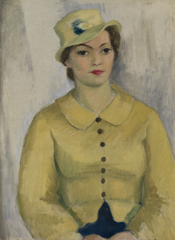 Portrait of a Woman in a Yellow Hat
