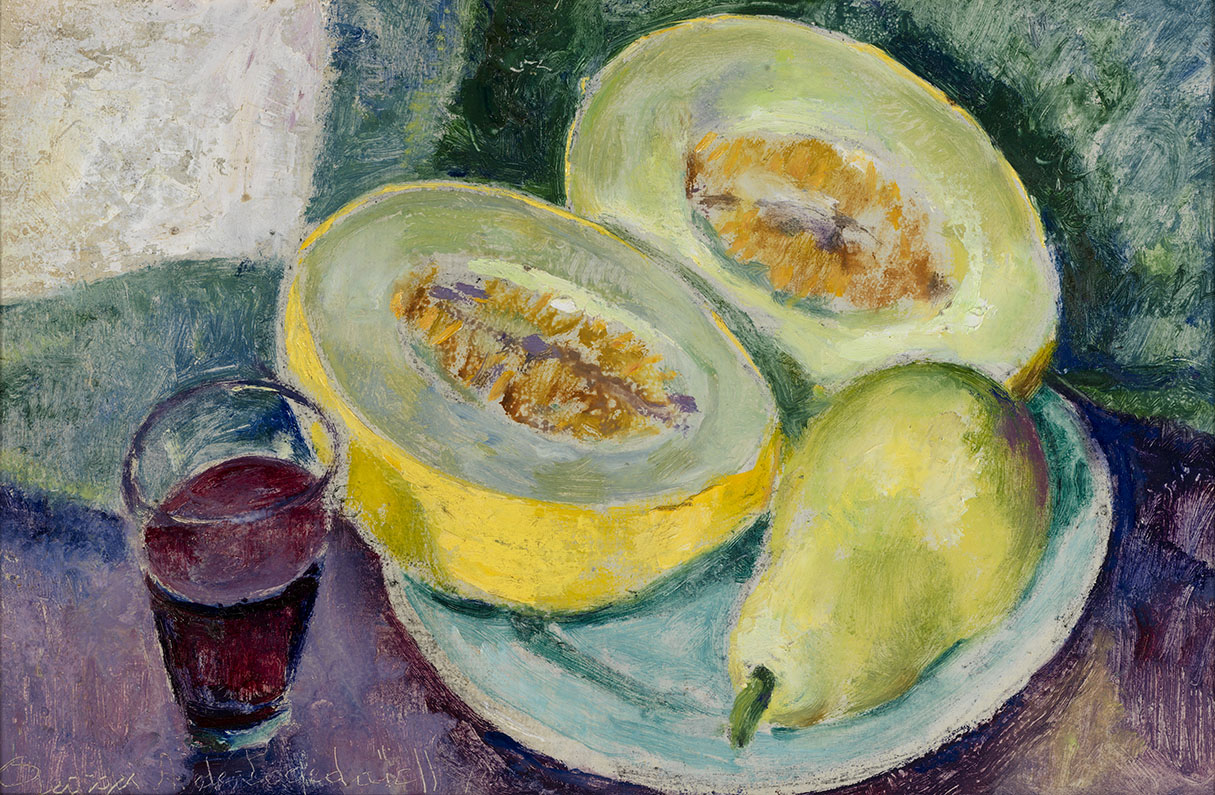 Still Life with Melon and Pear
