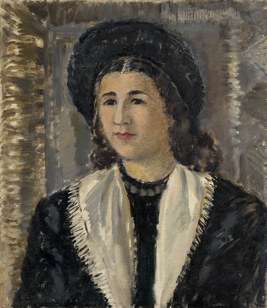 Female Portrait in Black Hat