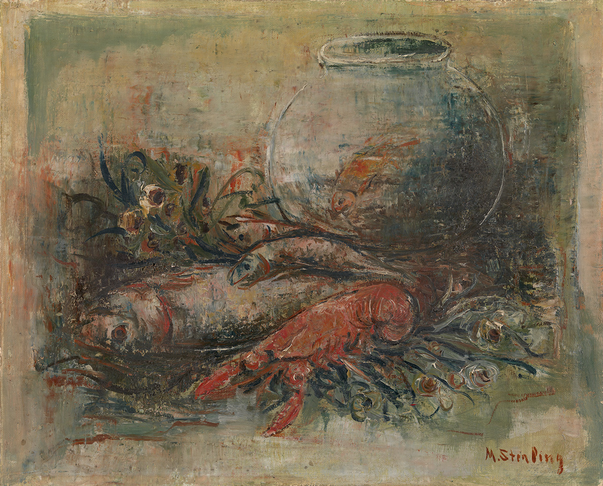 Still Life with Fish Bowl and a Lobster