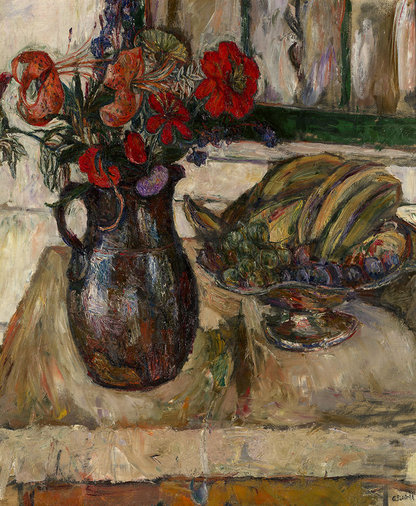 Still Life with Fruit</i> and <i>Bouquet of Flowers</i> (on the reverse)