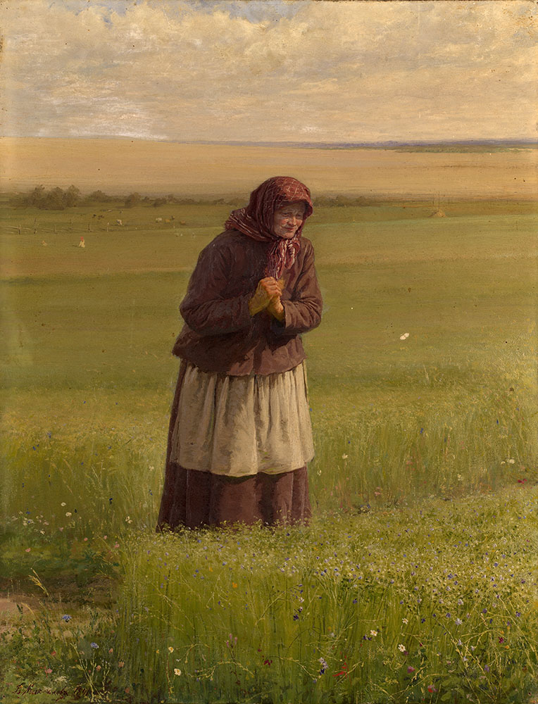 Old Woman in the Field, Version of</i> by the Allotment