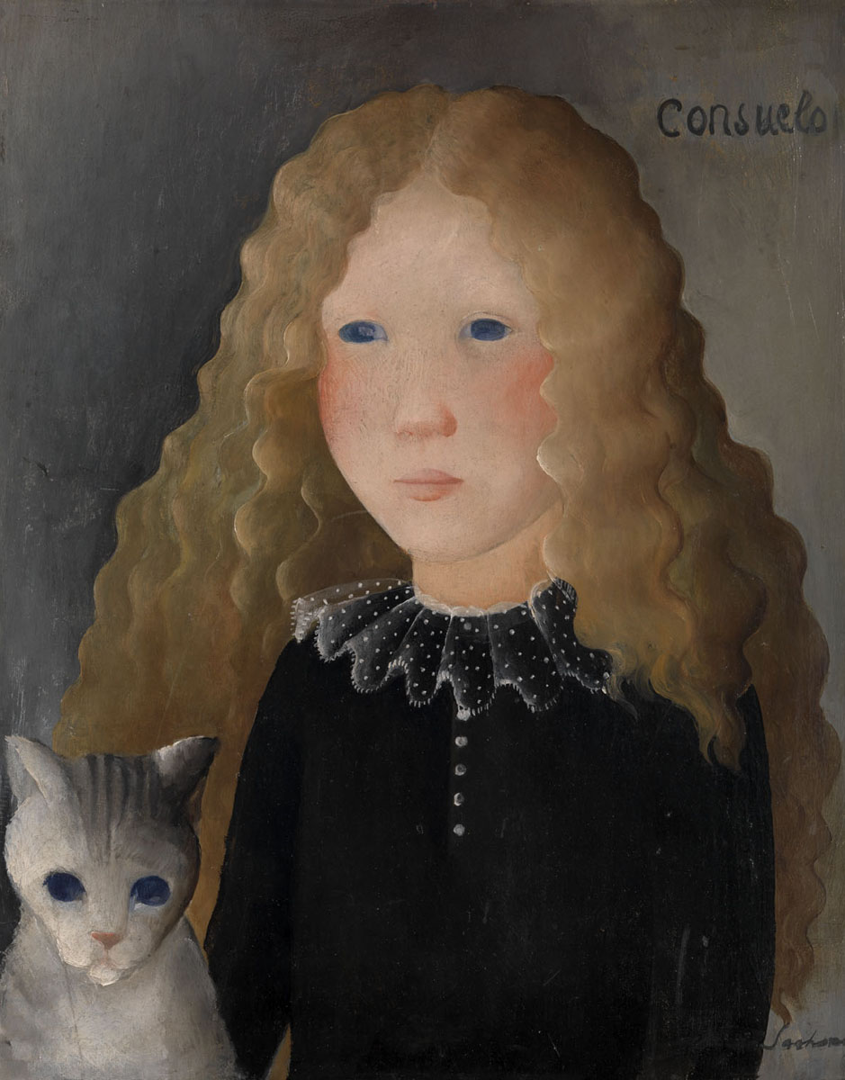 Portrait of a Girl with a Cat