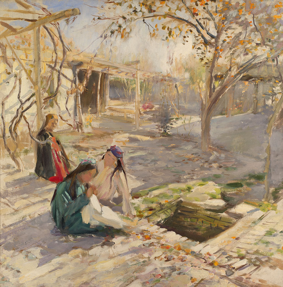 Girls Playing by the Artist's House, Samarkand