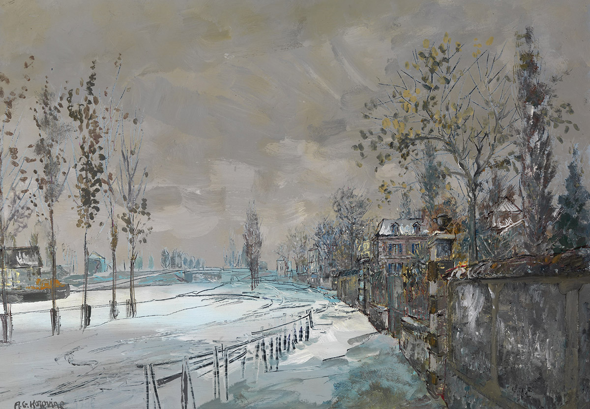Canal de L'Ourcq in the Winter