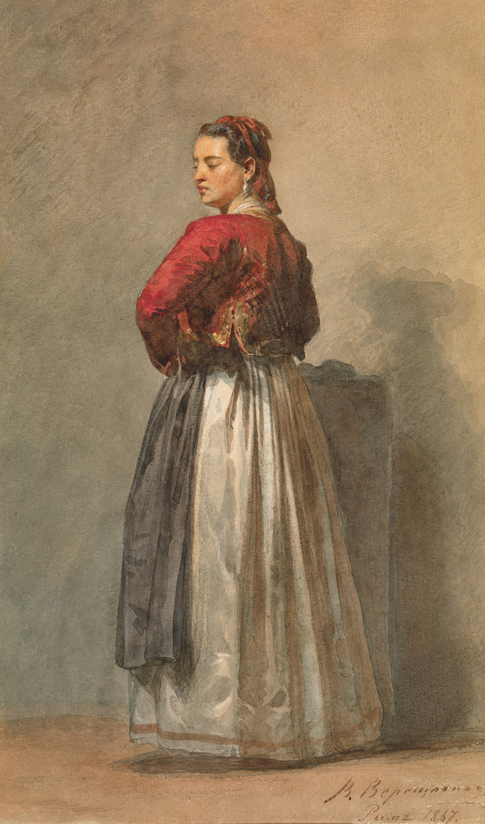 Woman in Italian Traditional Costume