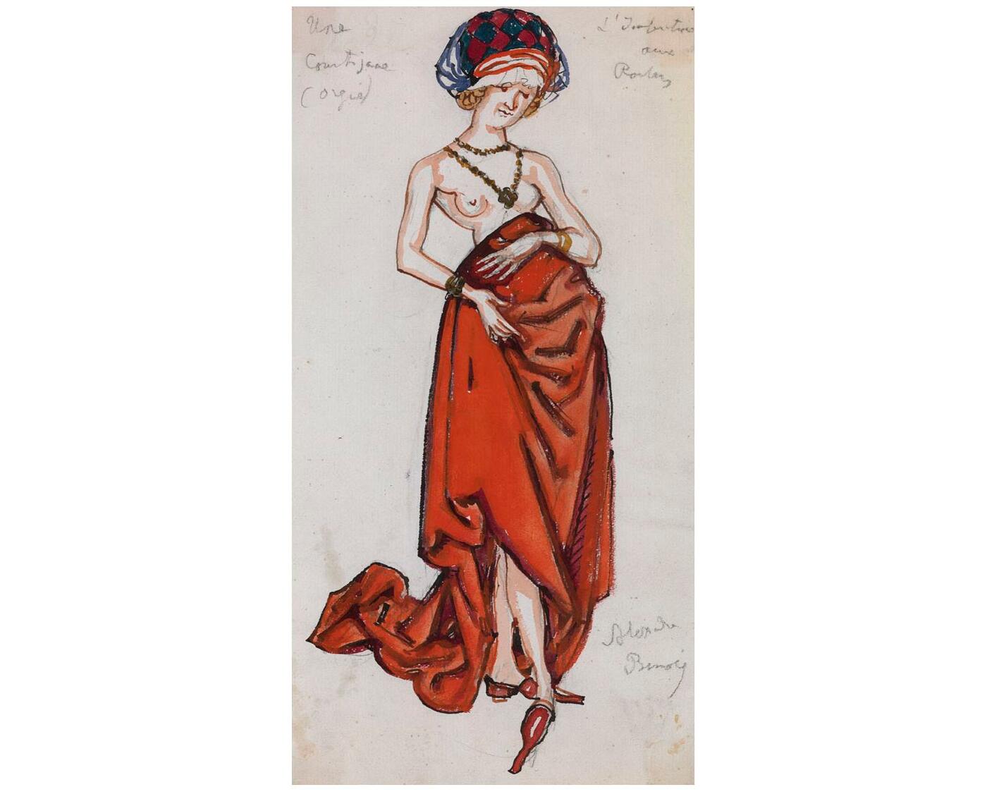 Costume Design for a Courtesan, from</i> L'imperatrice aux Rochers <i>by A. Honegger