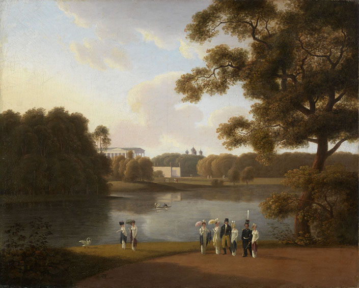 View on the Pond and the Cameron Gallery, Tsarskoe Selo