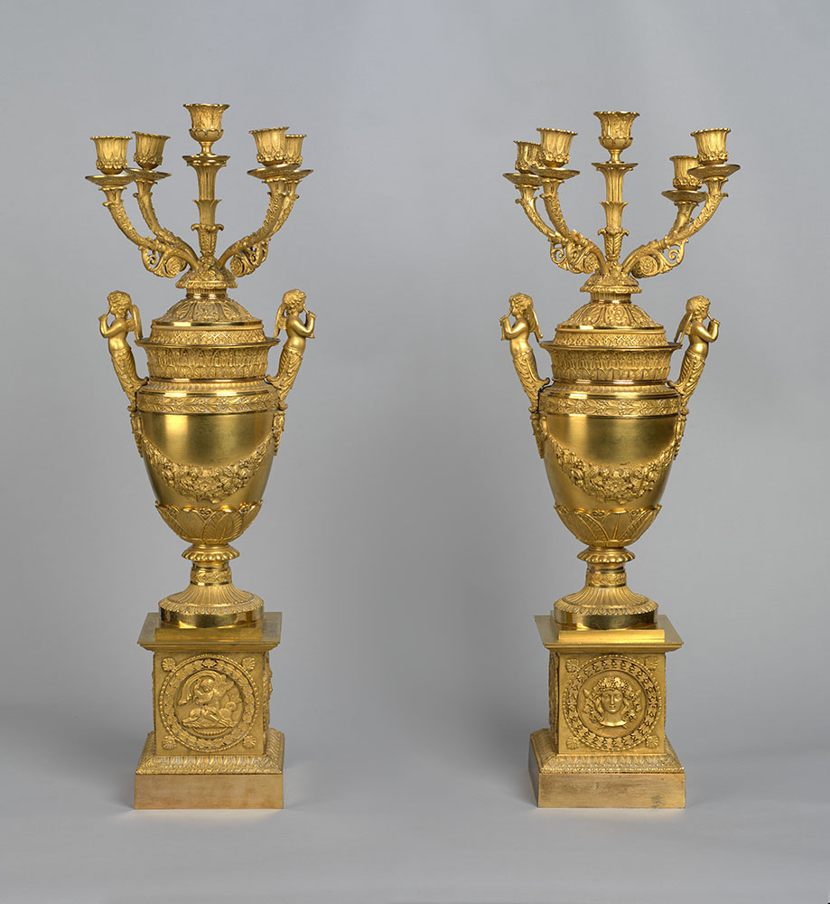 A Pair of Vase Candelabras