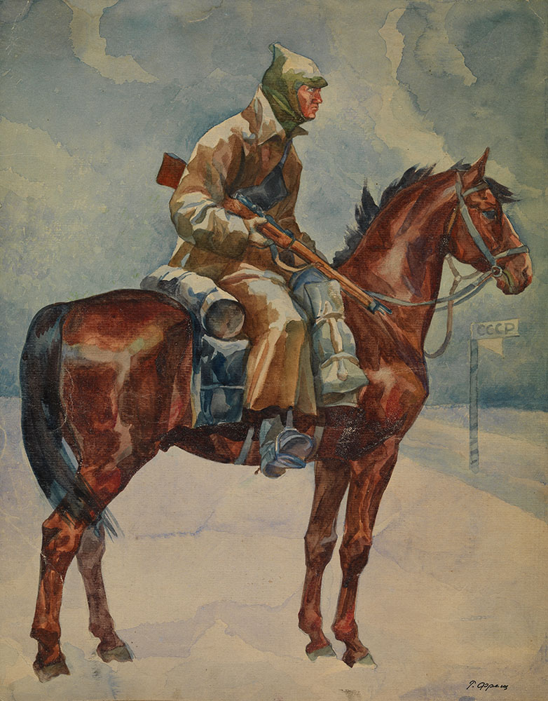 Red Army Sentinel, Cover Design for </i>Krasnaya Niva,<i> No. 8, 1928