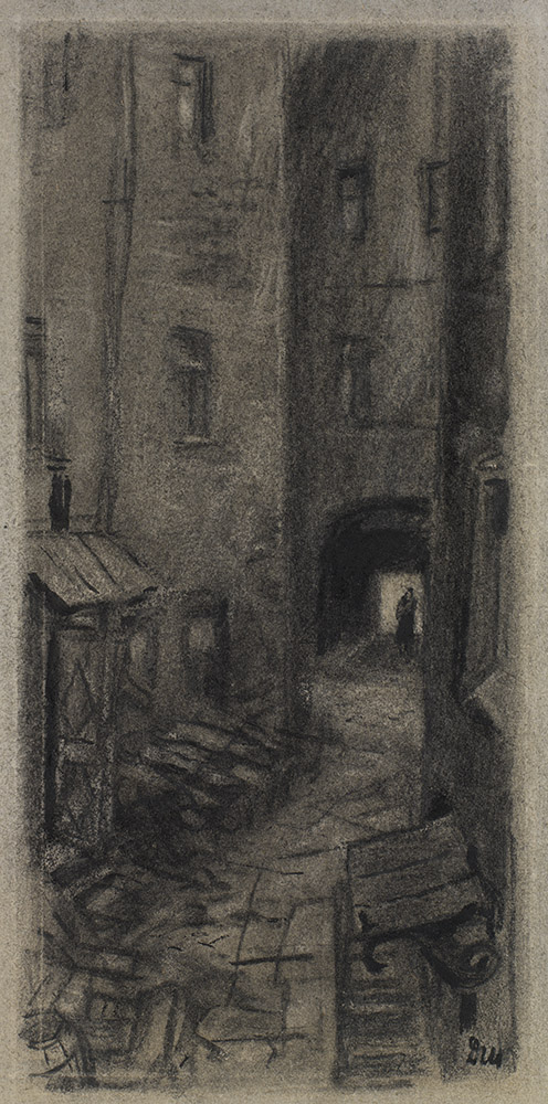 The Courtyard, Illustration for </i>Crime and Punishment<i> by F. Dostoevsky