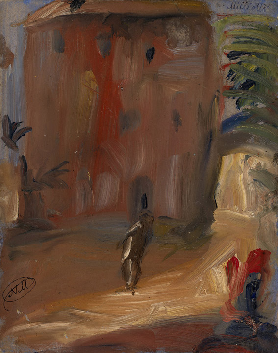 Garden in Chantilly, House with Palm Trees, View of a Town </i>and<i> Procession