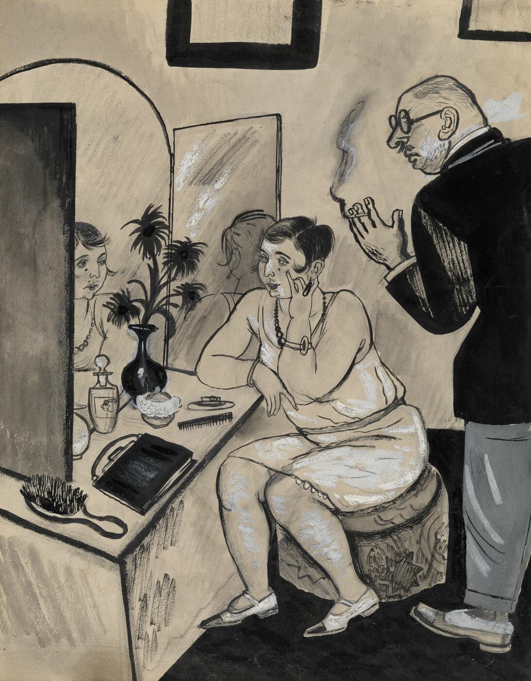 A Classy Lady. Illustration for the Magazine "Begemot", No. 31, 1926