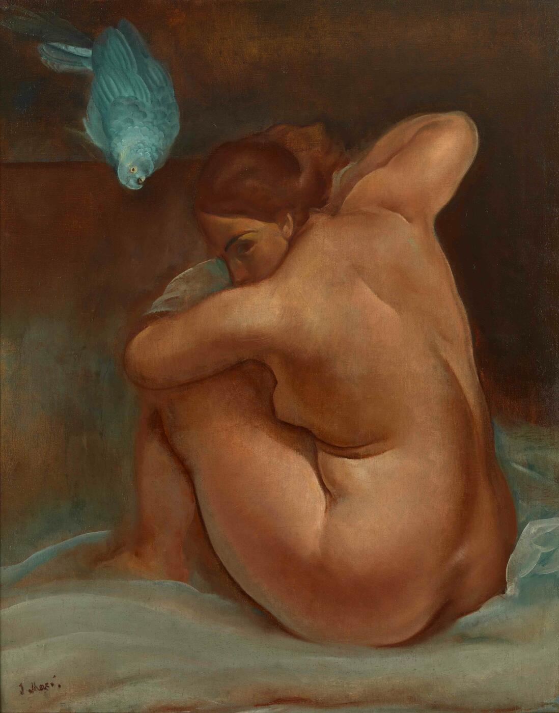 Nude with a Parrot