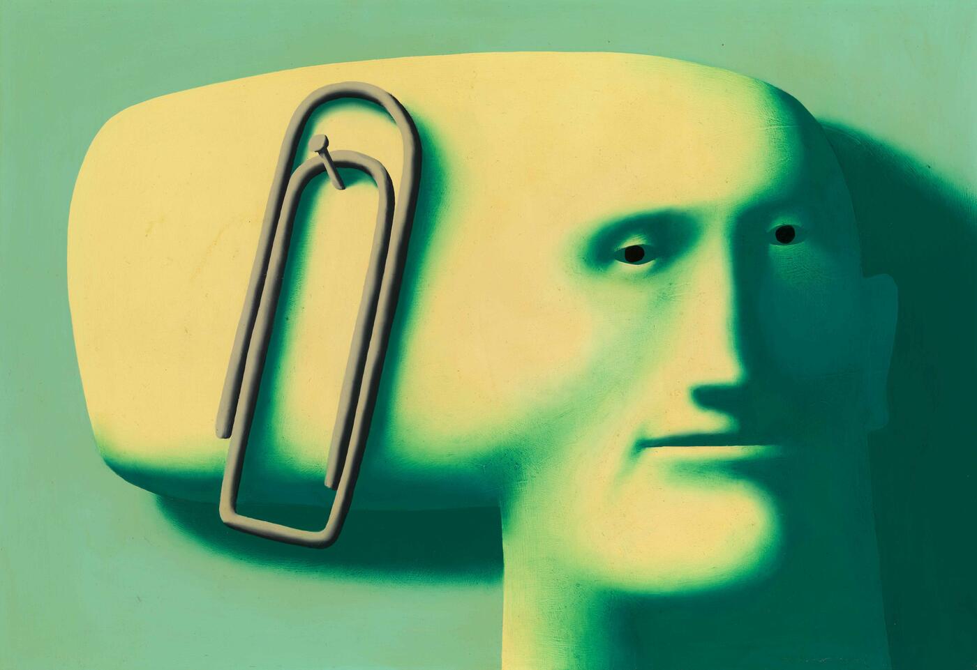 Face with a Paper Clip