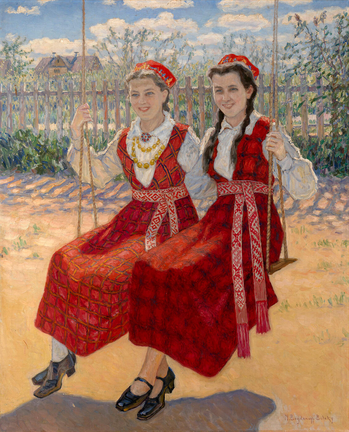 Two Girls on a Swing,