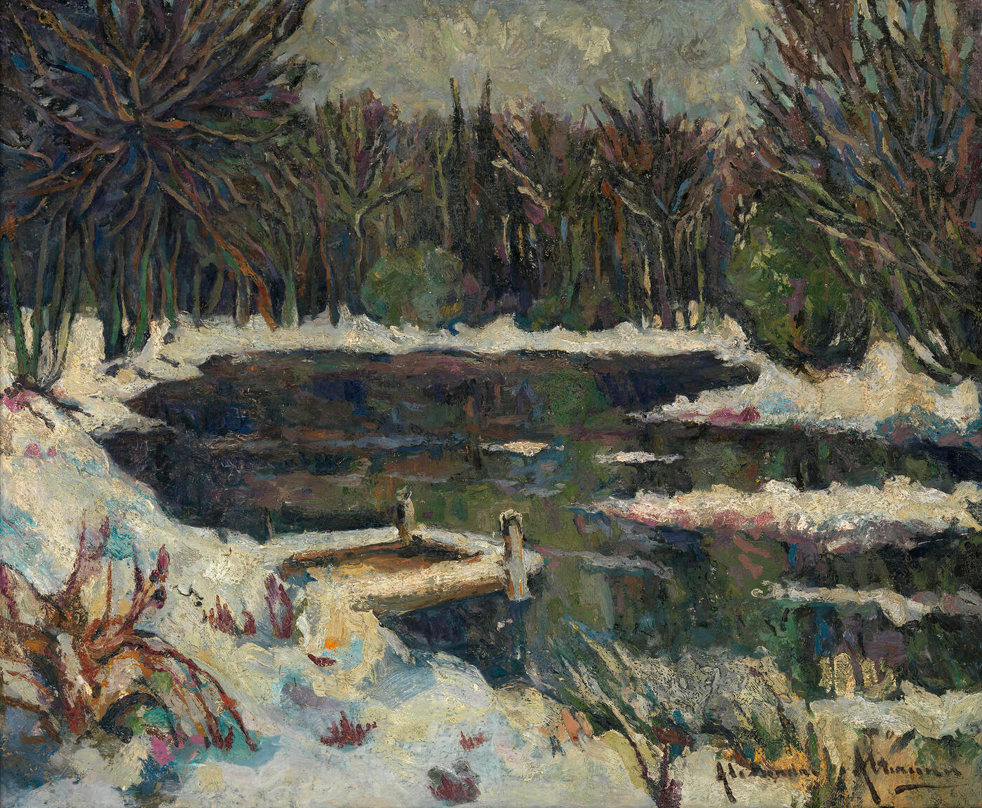 Winter Landscape with River,