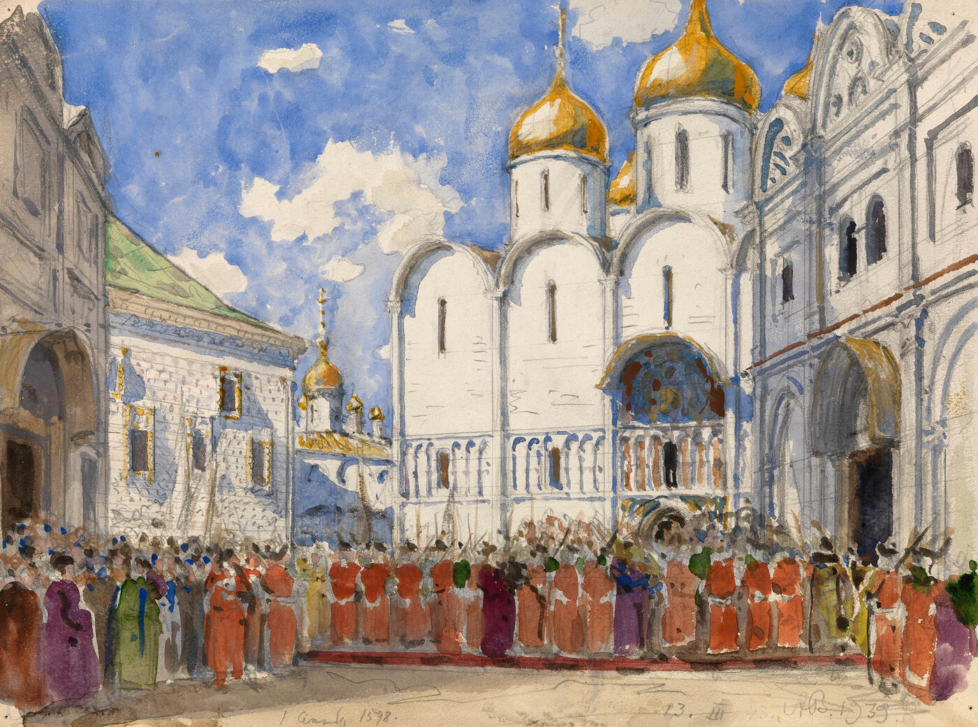 Set Design for the Coronation Scene from "Boris Godunov",