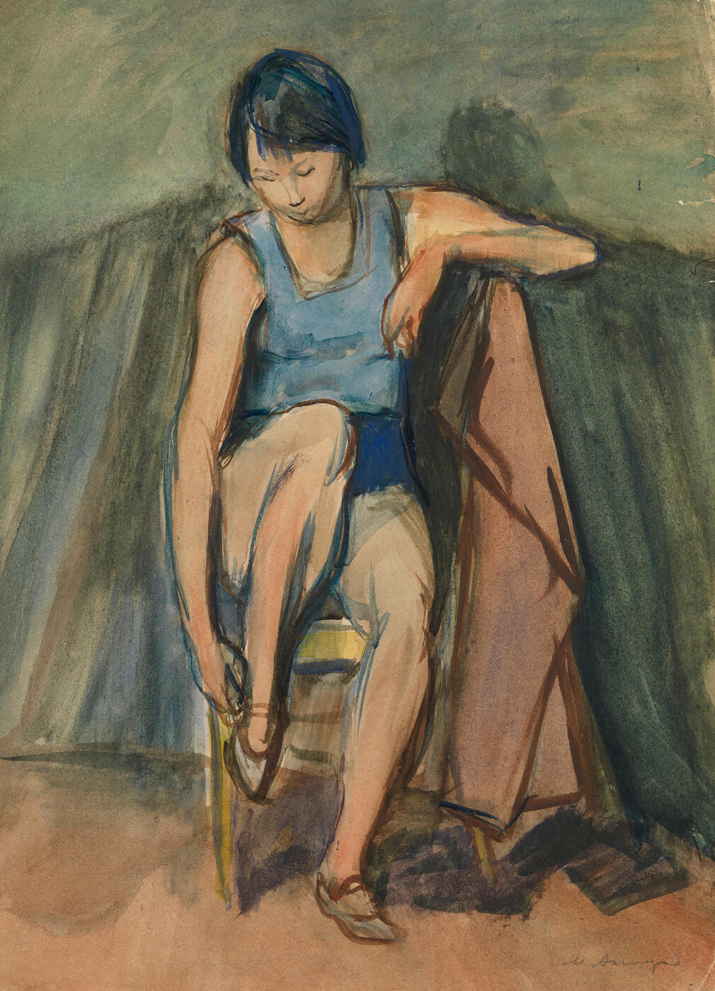 Girl Sitting on a Chair,
