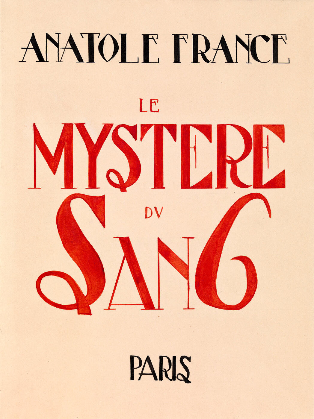 Autograph Illustrated Manuscript of Anatole France's "Le Mystère du Sang"