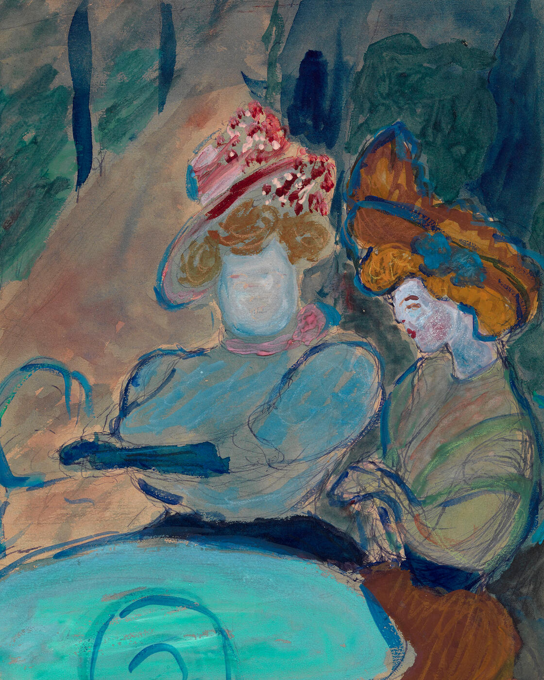 Two Women in a Street Café