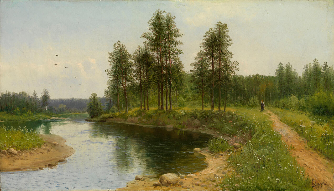 River Landscape with a Figure