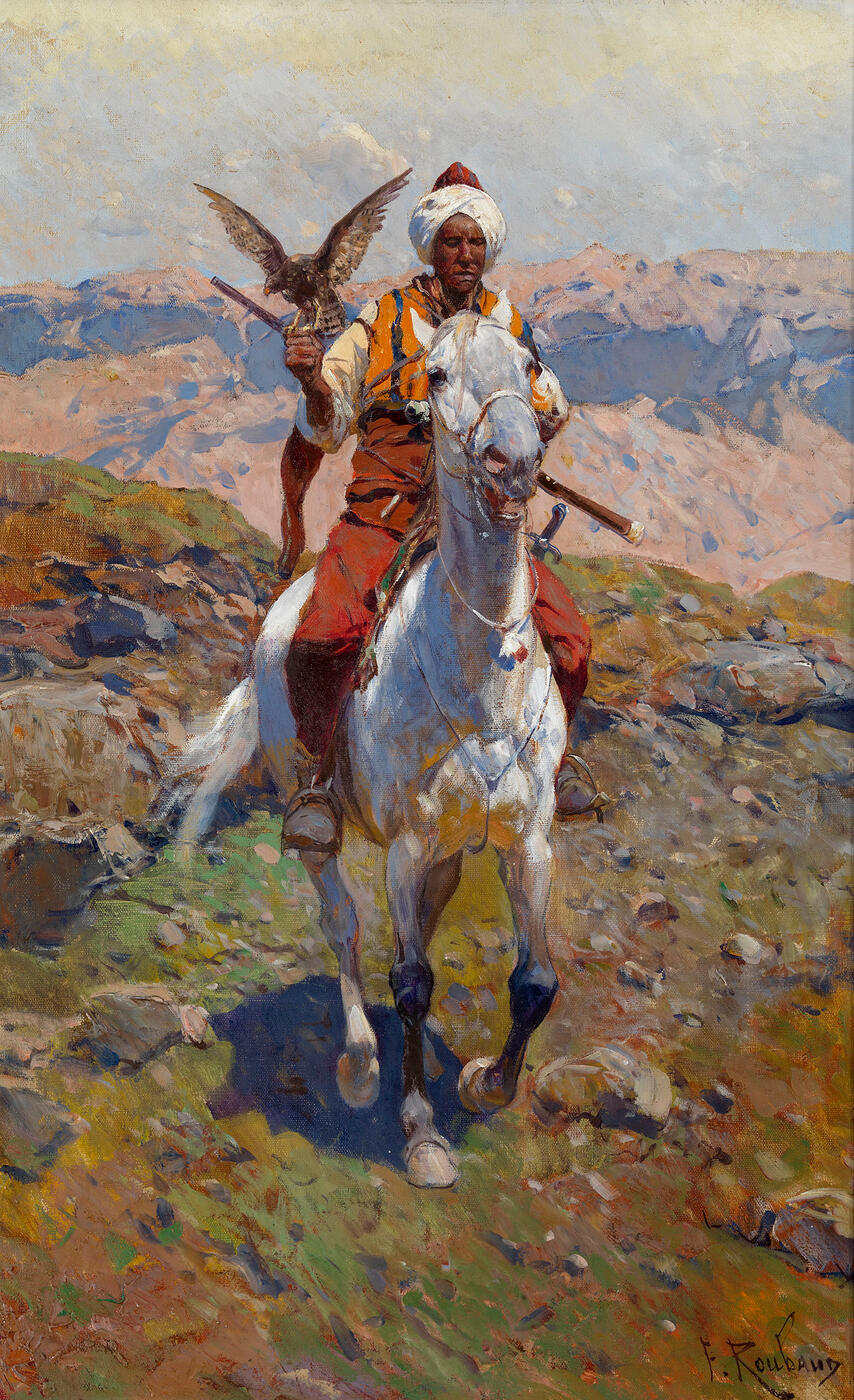 Caucasian Horseman with a Falcon