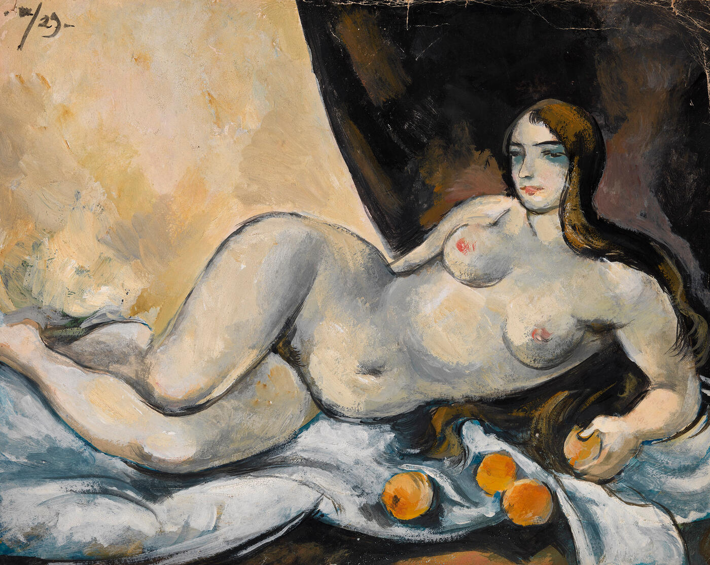 Reclining Nude with Apples