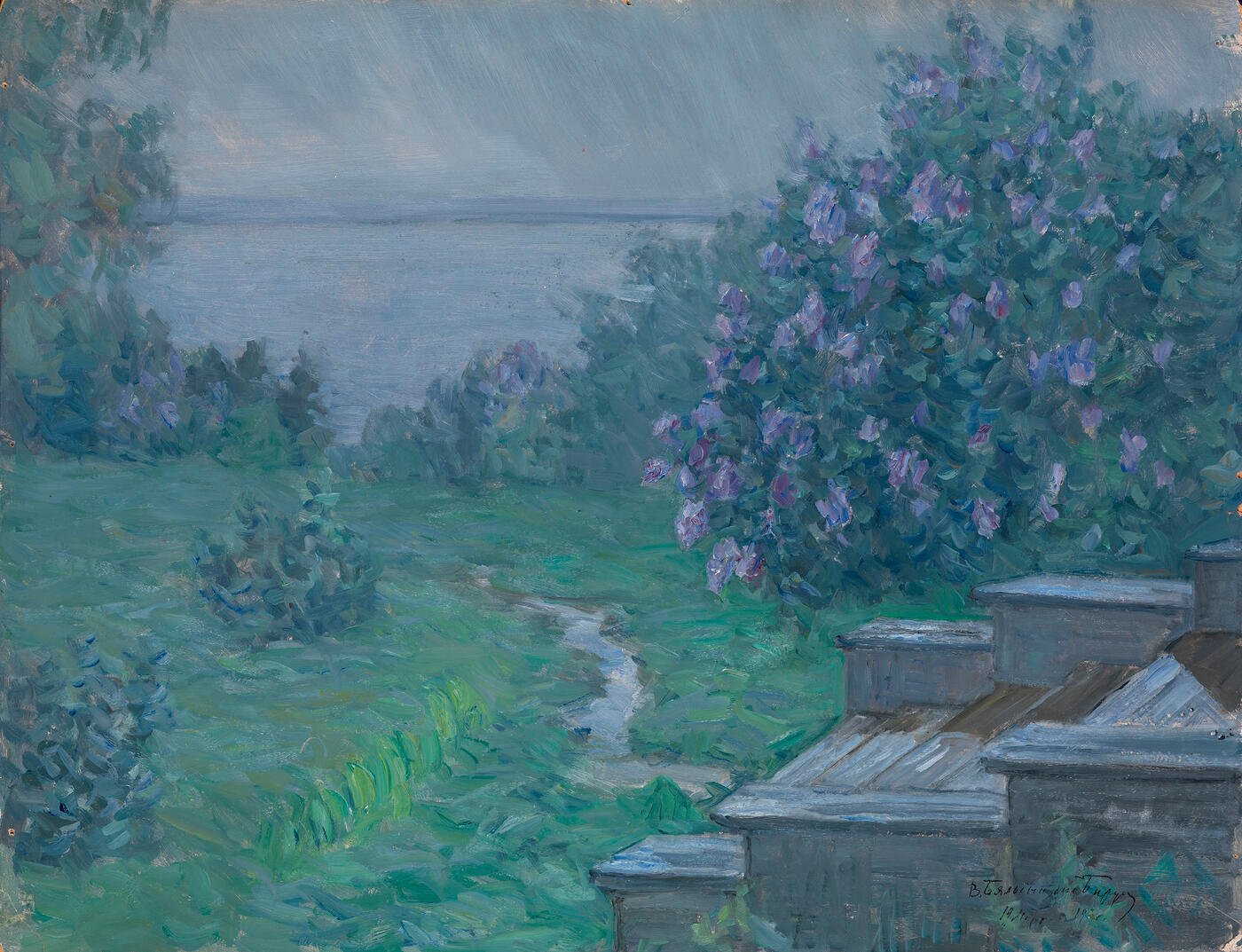 Lilacs by the Porch