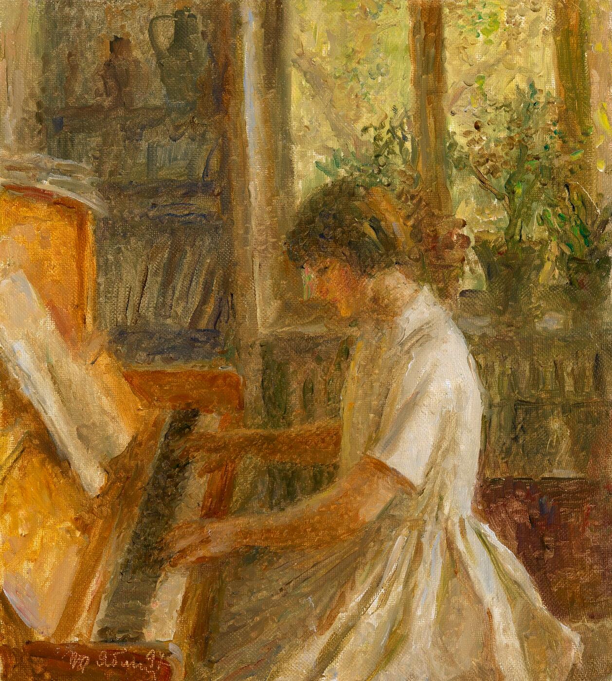The Artist's Granddaughter Playing the Piano
