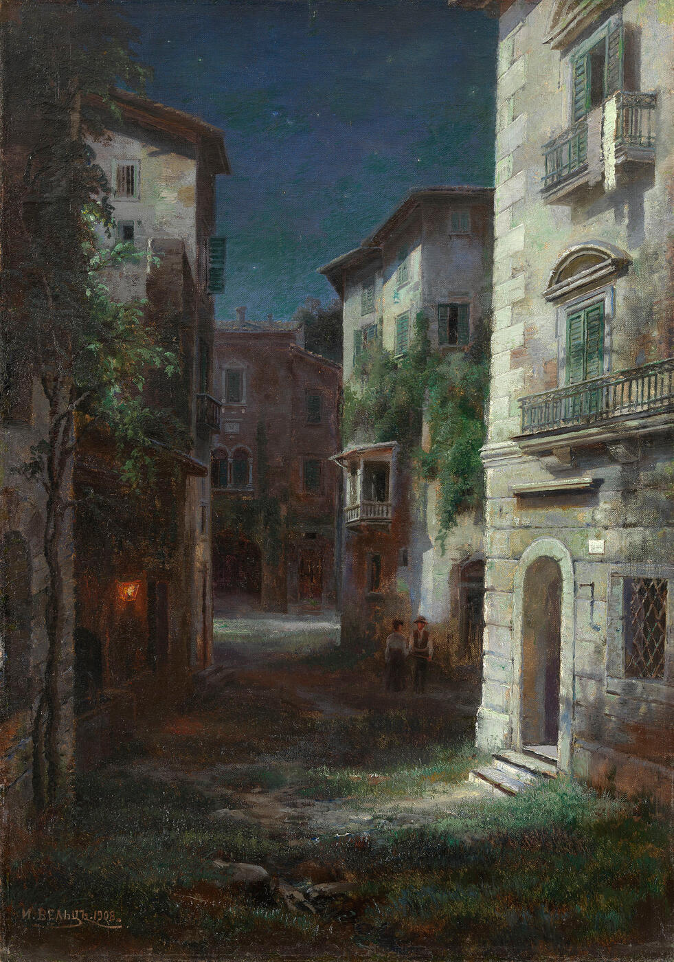 Moonlit Italian Street