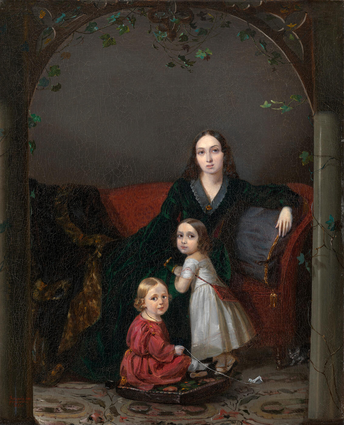 Portrait of Anna Grigorievna Ermolova with Her Children