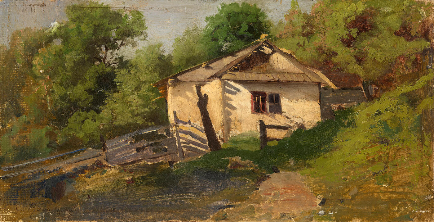 Ukrainian Hut on a Sunny Day