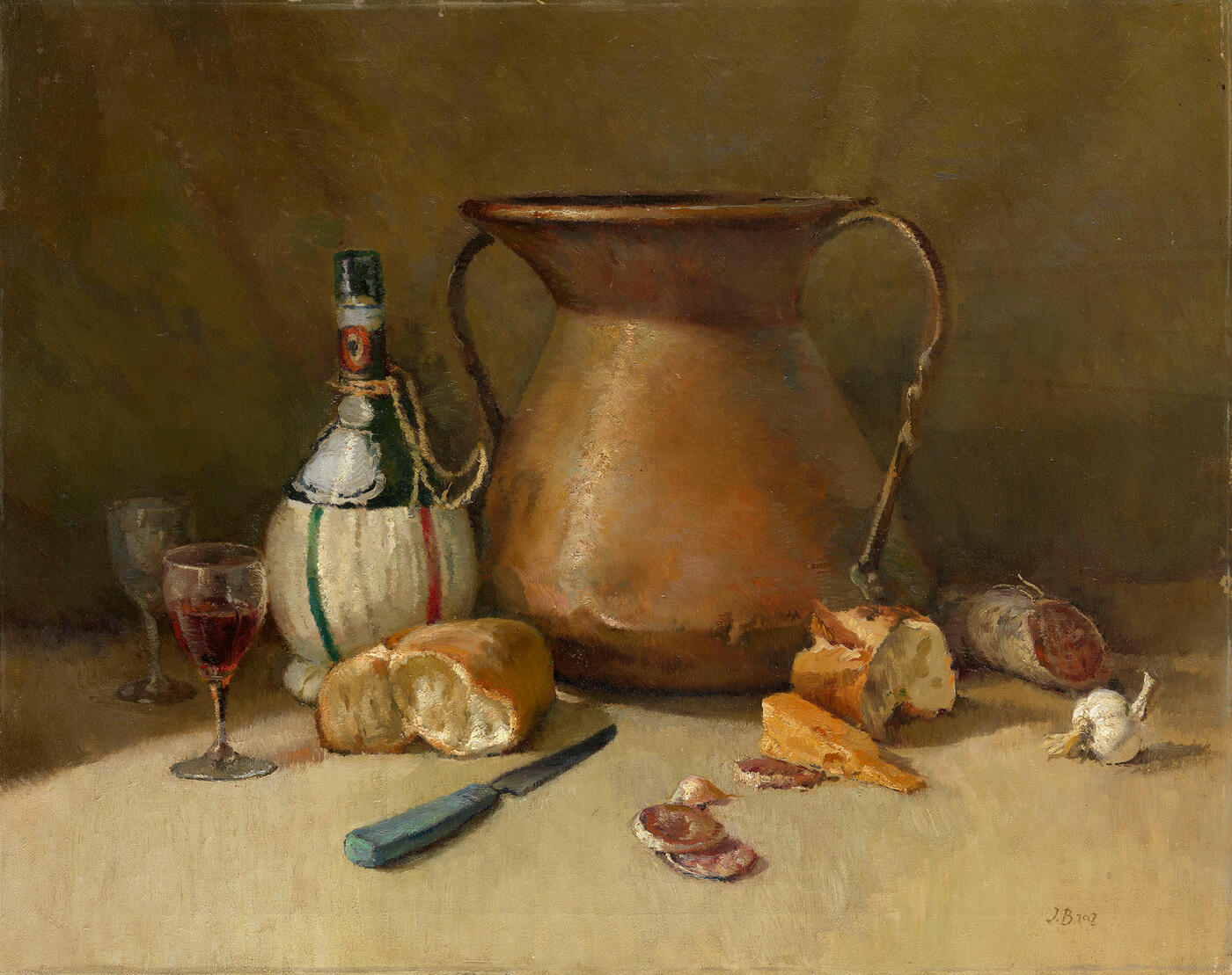 Still Life with Bread and Wine