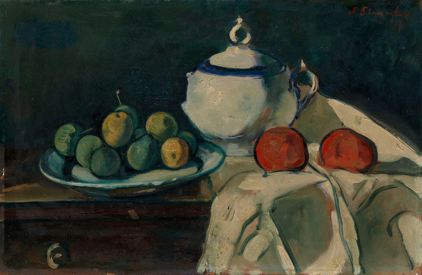 Still Life with a Blue and White Pot