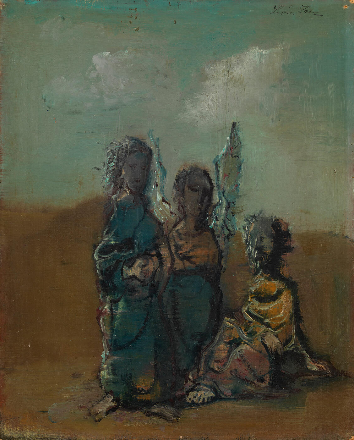 Three Figures in a Desert