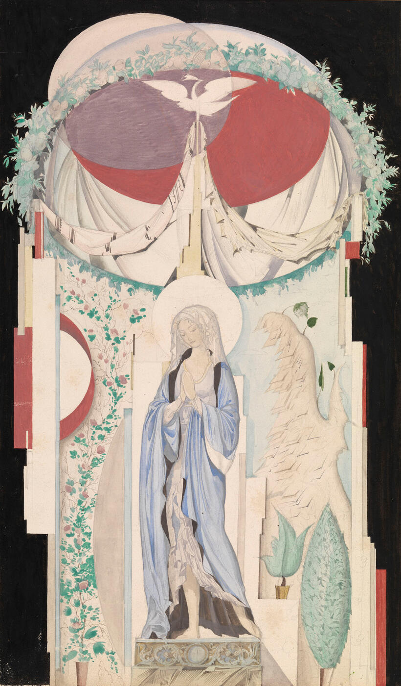 Design for a Niche with a Statue of the Virgin Mary